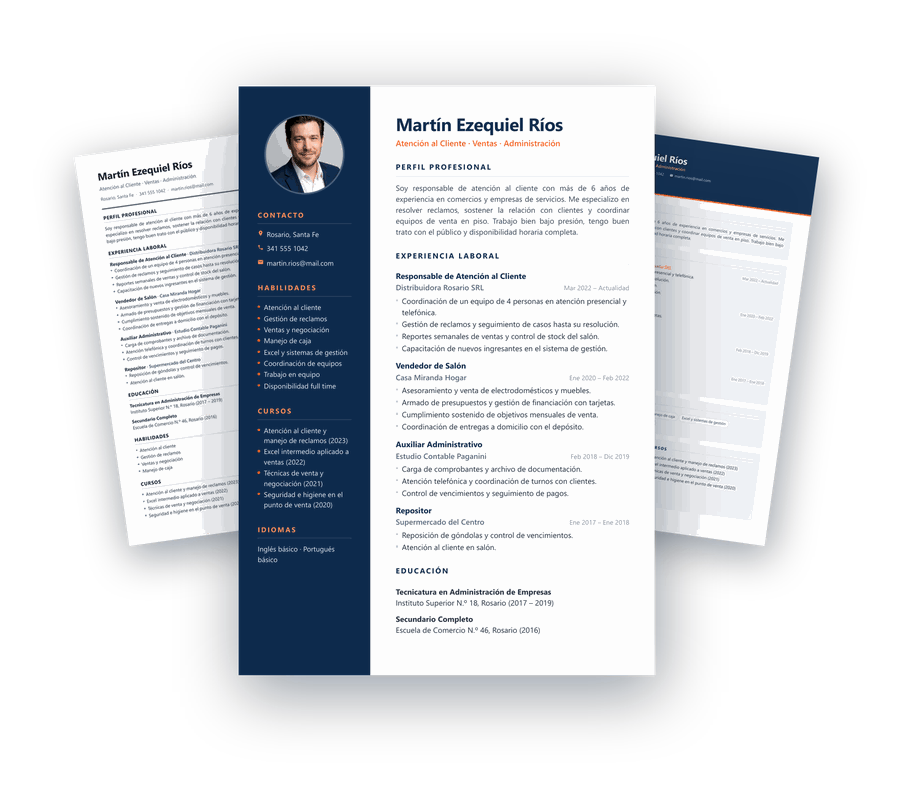 Los 3 diseños de CV que vas a recibir